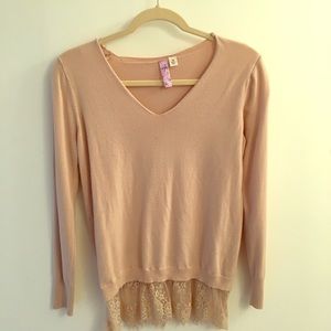 Francesca’s Sweater with Lace bottom